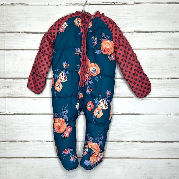 Matilda Jane Snowsuit Floral Blue Pink Size 6-12 months - Picture 2 of 8
